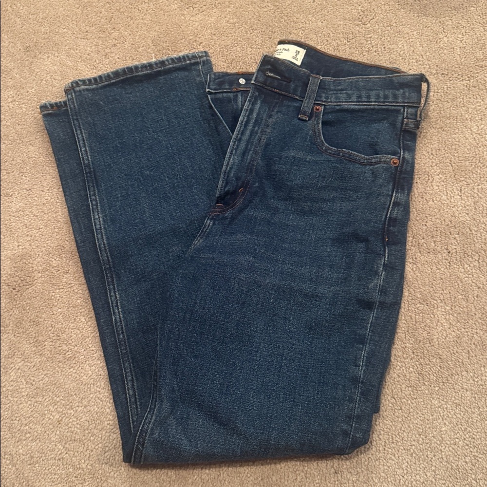 Abercrombie ankle straight ultra high rise jeans